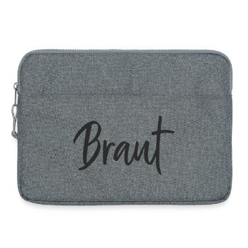 Braut Handlettering Design - Laptoptasche 15" - Grau meliert - Vorne