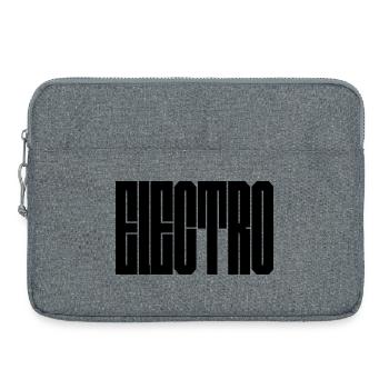 Conception de la typographie de musique électro - Sacoche pour ordinateur portable 15 pouces - gris chiné - Devant