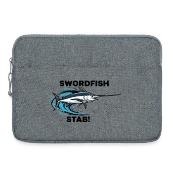 Schwertfisch Stich Schwert Meer Schwertfisch - Laptoptasche 15" - Grau meliert - Vorne