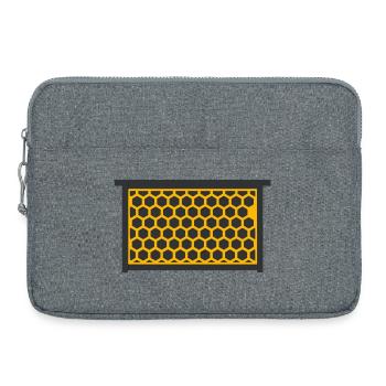 Logo de la vente de miel de l’apiculteur en nid d’abeille en nid d’abeille - Sacoche pour ordinateur portable 15 pouces - gris chiné - Devant