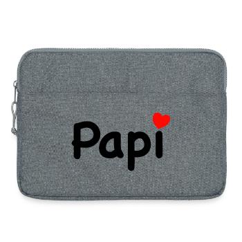Papi Vatertag Papa Geschnekidee - Laptoptasche 15" - Grau meliert - Vorne