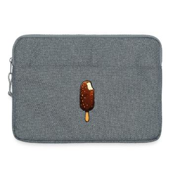 Schokoladen-Bananen Eis am Stiel - Laptoptasche 15" - Grau meliert - Vorne