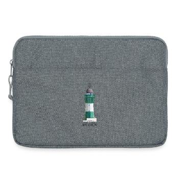 Rügen, Sassnitz-Mukran lighthouse, German Baltic Sea - Laptop bag 15" - heather grey - Front