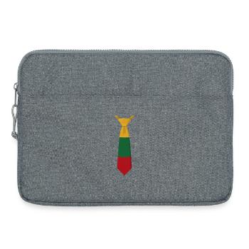 Lithuania Tie – Flag Design - Laptop bag 15" - heather grey - Front