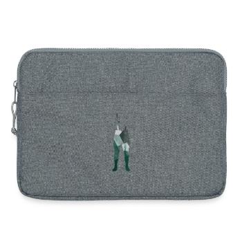 Géométrique Nature Lederhosen Silhouette - Sacoche pour ordinateur portable 15 pouces - gris chiné - Devant