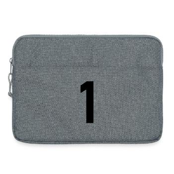 1. 1 AN. 1er ANNIVERSAIRE. ANNIVERSAIRE 1 AN - Sacoche pour ordinateur portable 15 pouces - gris chiné - Devant