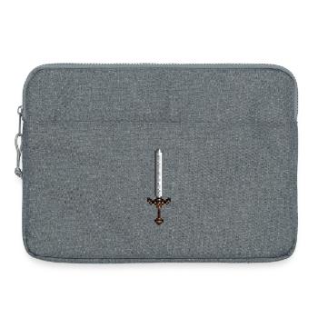 Sword pixel art retro style 8 bit - Laptop bag 15" - heather grey - Front