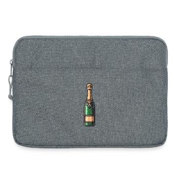 PixelChampagne Bottle Retro - Laptop bag 15" - heather grey - Front