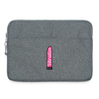 Vibration | Dildo | Cock - Laptop bag 15" - heather grey - Front