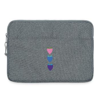 Framboises tricolores - Sacoche pour ordinateur portable 15 pouces - gris chiné - Devant
