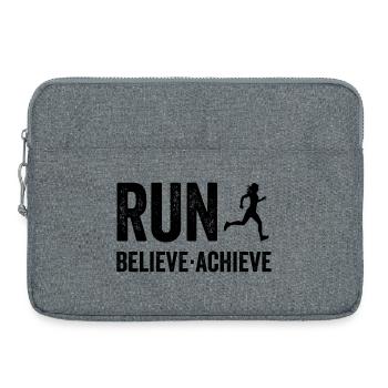 Marathon - Run. Believe. Achieve. - Laptop bag 15" - heather grey - Front