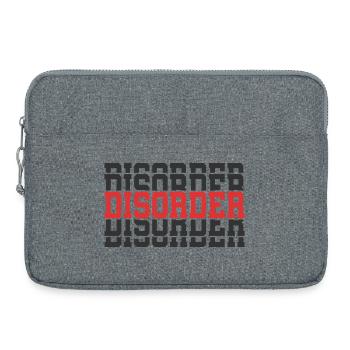 T-shirt disorder T-shirt gift stacked text - Laptop bag 15" - heather grey - Front
