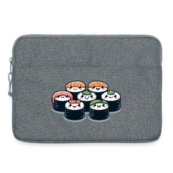 Sushi Squad : Les délices roulants - Sacoche pour ordinateur portable 15 pouces - gris chiné - Devant