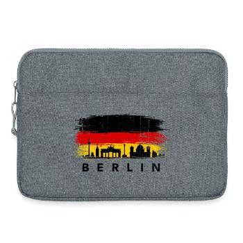Horizon de Berlin sur drapeau peint - Sacoche pour ordinateur portable 15 pouces - gris chiné - Devant