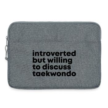 Taekwondo - Sacoche pour ordinateur portable 15 pouces - gris chiné - Devant