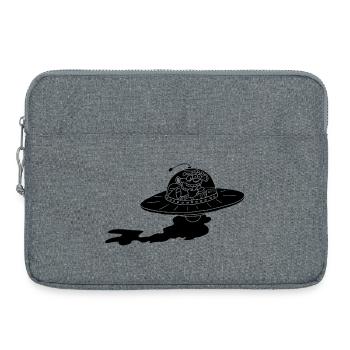 Alien Spaceship (Black) - Laptop bag 15" - heather grey - Front