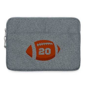 Rugby Number 20 - 20th Rugby Anniversary - Laptop bag 15" - heather grey - Front