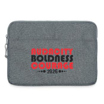 Audacity Boldness Courage 2026 - Laptop bag 15" - heather grey - Front