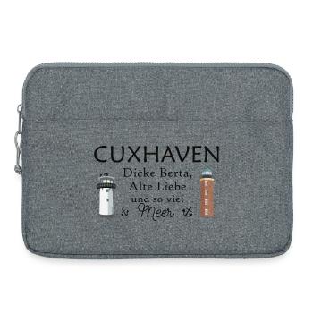 Cuxhaven, phares dessinés à la main, vieil amour - Sacoche pour ordinateur portable 15 pouces - gris chiné - Devant