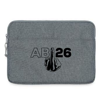 ABI 2026 Mittelfinger Abitur - Geschenk - Laptoptasche 15" - Grau meliert - Vorne