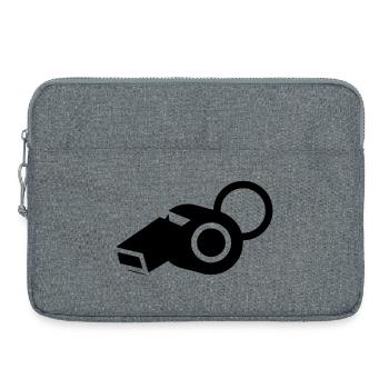 Entraîneur arbitre de sifflet - Sacoche pour ordinateur portable 15 pouces - gris chiné - Devant