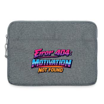 404 Désolé Motivation non trouvée rétro années 80 - Sacoche pour ordinateur portable 15 pouces - gris chiné - Devant