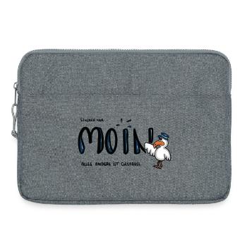 Moin Küstenseemöwe im Sailor-Style - Laptoptasche 15" - Grau meliert - Vorne