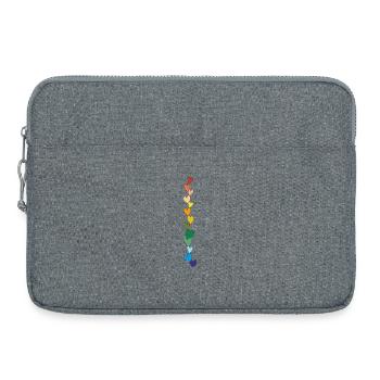 heart chain colorful - Laptop bag 15" - heather grey - Front