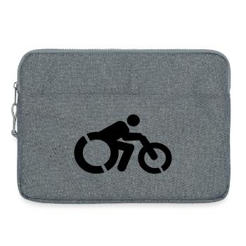 Wheelchair user with a handbike # - Laptop bag 15" - heather grey - Front