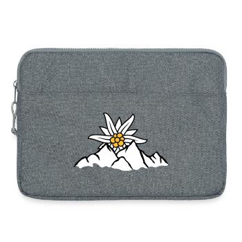 Sonne Bergblume Edelweiss - Laptoptasche 15" - Grau meliert - Vorne