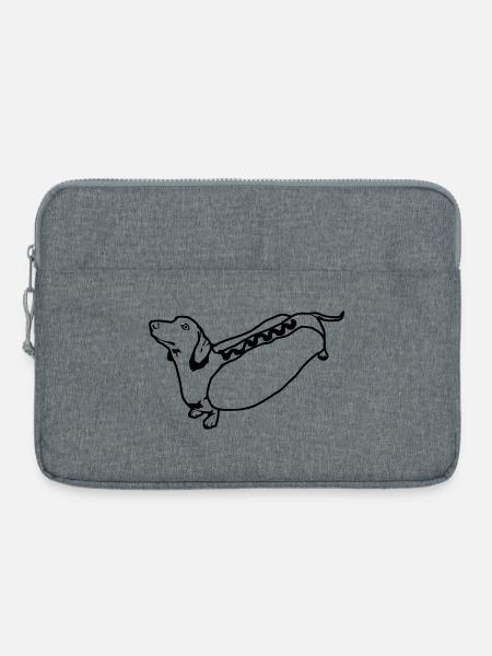 Hot Dog - Laptoptasche 15" - Grau meliert