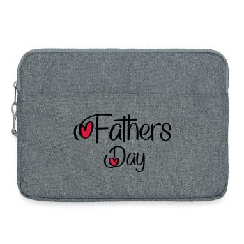 Fête des pères - Sacoche pour ordinateur portable 15 pouces - gris chiné - Devant