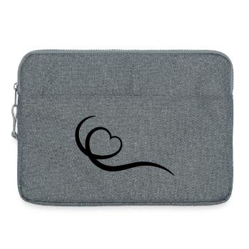 Herz - Laptoptasche 15" - Grau meliert - Vorne
