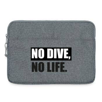 PAS DE PLONGÉE, PAS DE VIE. - Sacoche pour ordinateur portable 15 pouces - gris chiné - Devant