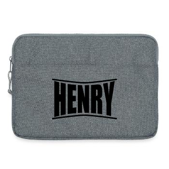Name T-Shirt Henry T-Shirt Geschenkidee - Laptoptasche 15" - Grau meliert - Vorne