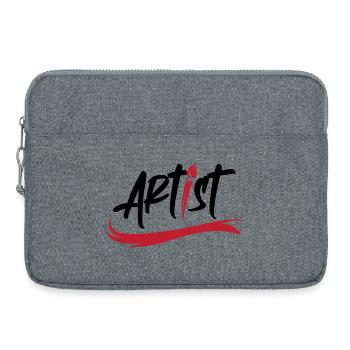 artist pinsel logo Kunst Symbol Pinselstrich icon - Laptoptasche 15" - Grau meliert - Vorne
