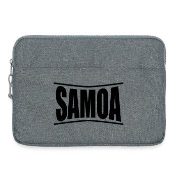 Samoa T-Shirt T-Shirt Geschenkidee - Laptoptasche 15" - Grau meliert - Vorne