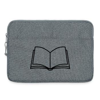 open book for bookworms - Laptop bag 15" - heather grey - Front