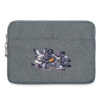 Taubenliebhaber – Lustiger Tauben Spruch - Laptoptasche 15" - Grau meliert - Vorne