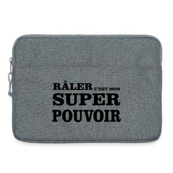 Complaining is my SUPERPOWER - Laptop bag 15" - heather grey - Front