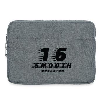 Smooth Operator 16 – ein spaßiges Passwort für Formel-Fans - Laptoptasche 15" - Grau meliert - Vorne