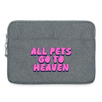 Tous les animaux vont au paradis - Sacoche pour ordinateur portable 15 pouces - gris chiné - Devant