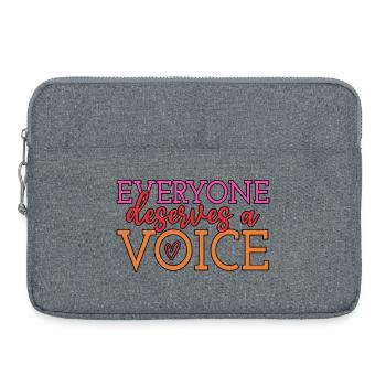 Tout le monde mérite un orthophoniste spécialisé dans l’orthophonie - Sacoche pour ordinateur portable 15 pouces - gris chiné - Devant