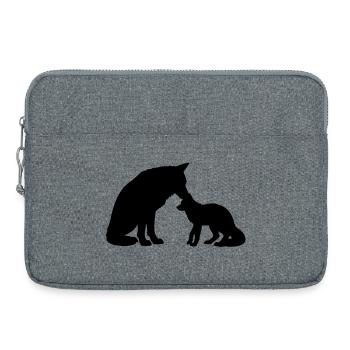 T-shirt Loup Famille - Wolf Family Bond - Sacoche pour ordinateur portable 15 pouces - gris chiné - Devant