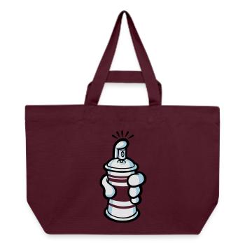 Cartoon paint spray - Recycelte Shopping Bag von Stanley/Stella - Burgunderrot - Vorne