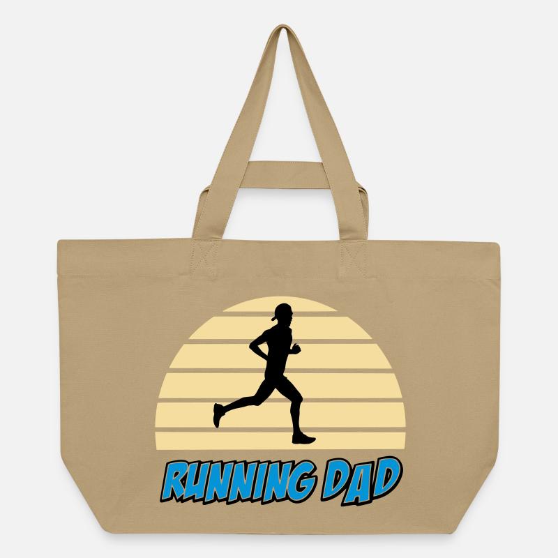 Running dad - Recycled Shopping Bag Stanley/Stella - latte