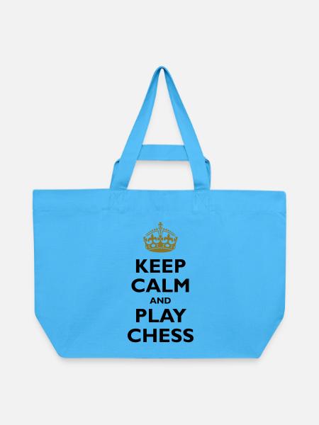 Keep calm and play chess - Recycelte Shopping Bag von Stanley/Stella - Aquablau