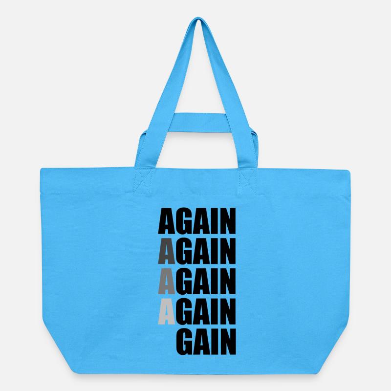 Again Again Again Again Gain - Cabas recyclé Stanley/Stella - bleu aqua