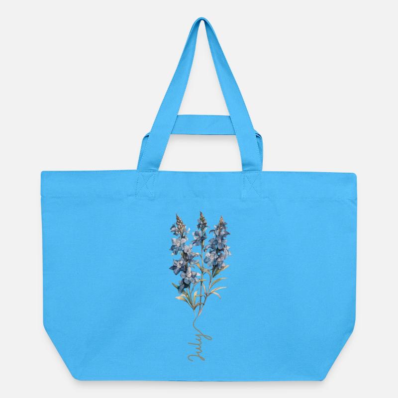 Design floral bleu et blanc - Cabas recyclé Stanley/Stella - bleu aqua