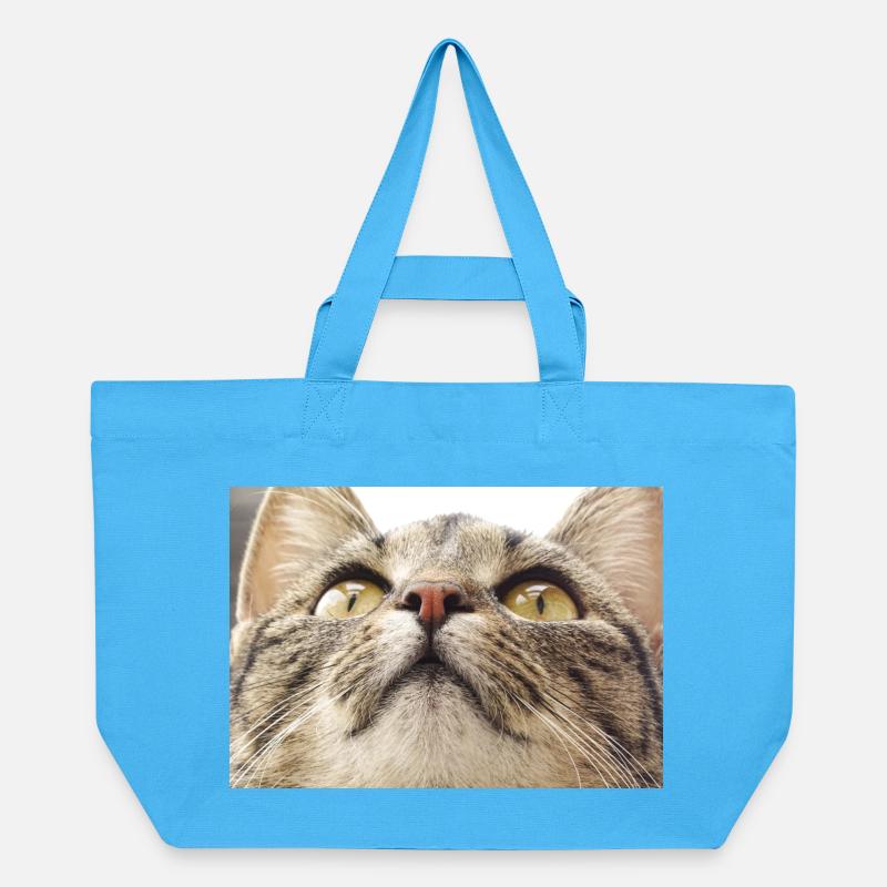 Visage de chat Minka - Cabas recyclé Stanley/Stella - bleu aqua
